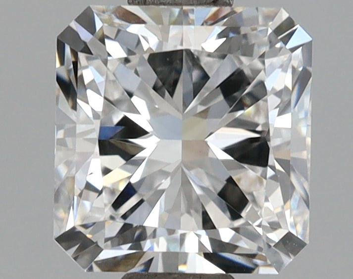 1.55 Carat Radiant Shaped, Ideal Cut, D Color, VVS2 Clarity, IGI Certified Lab Grown Diamond