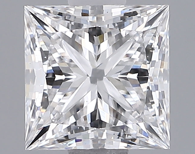 1.38 Carat Princess Shaped, Ideal Cut, E Color, VS1 Clarity, IGI Certified Lab Grown Diamond