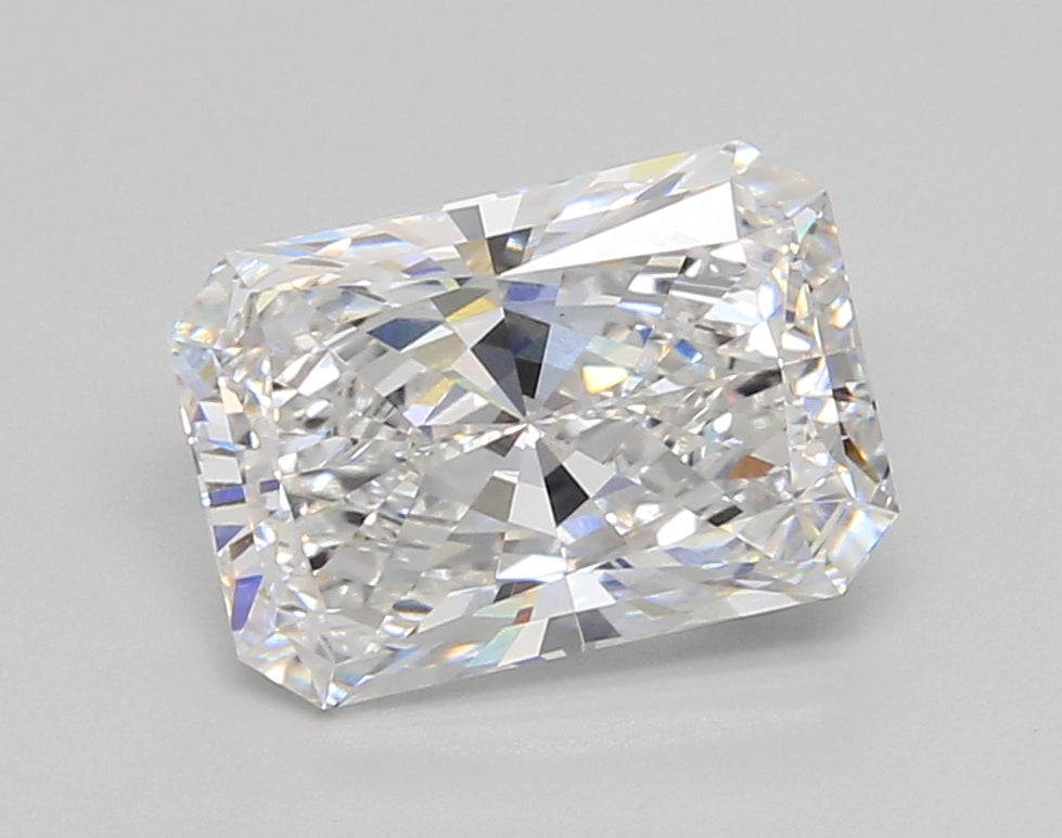 3.05 Carat Radiant Shaped, Ideal Cut, E Color, VVS2 Clarity, IGI Certified Lab Grown Diamond