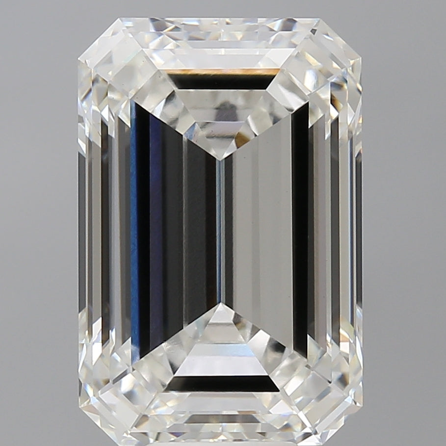 10.59 Carat Emerald Shaped, Ideal Cut, F Color, VVS2 Clarity, IGI Certified Lab Grown Diamond