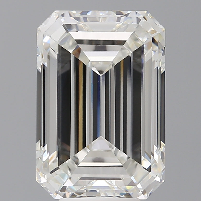 8.05 Carat Emerald Shaped, Ideal Cut, F Color, VVS2 Clarity, IGI Certified Lab Grown Diamond