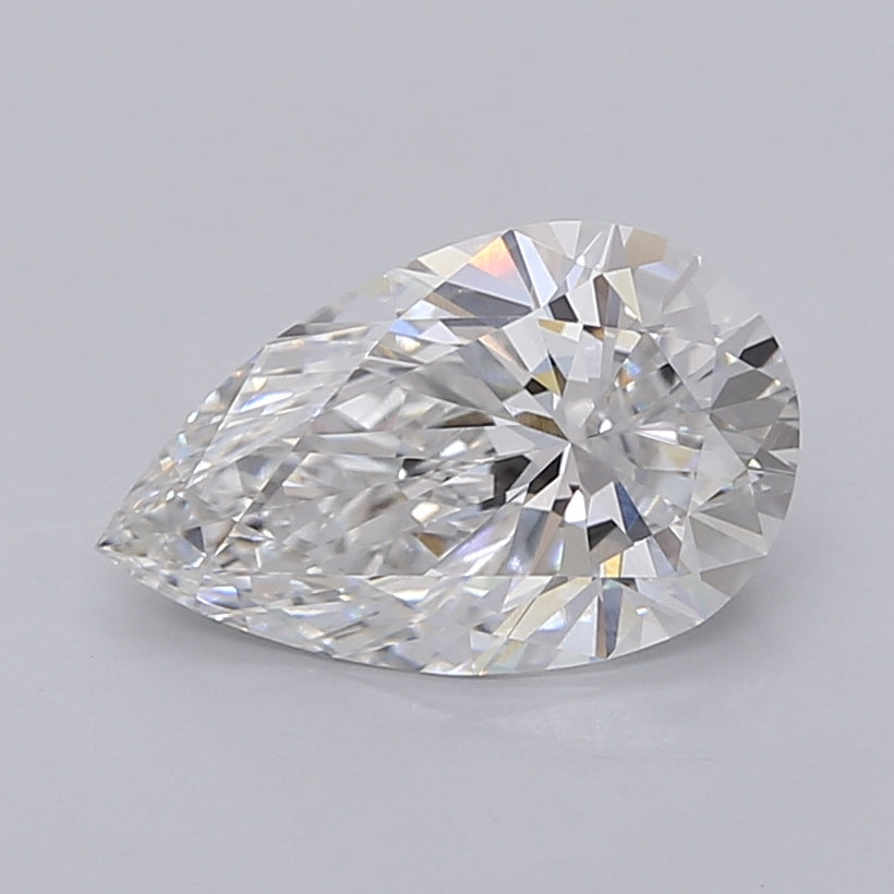 2.04 Carat Pear Shaped, Ideal Cut, E Color, VVS2 Clarity, IGI Certified Lab Grown Diamond