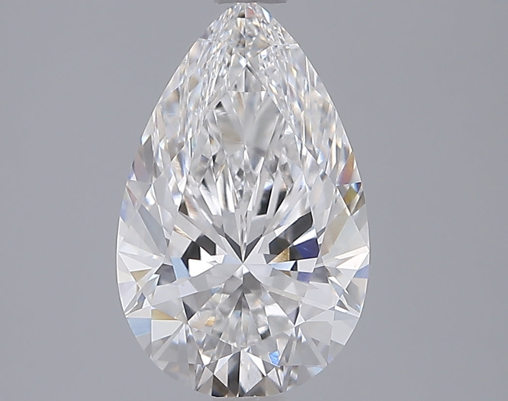 2.55 Carat Pear Shaped, Ideal Cut, D Color, VVS2 Clarity, IGI Certified Lab Grown Diamond