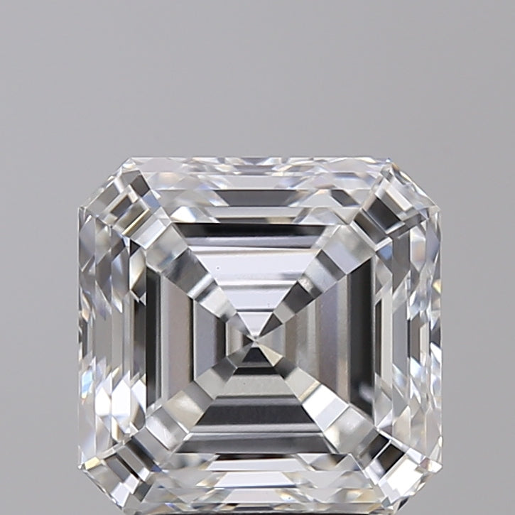 3.00 Carat Asscher Shaped, Ideal Cut, E Color, VS1 Clarity, GIA Certified Lab Grown Diamond