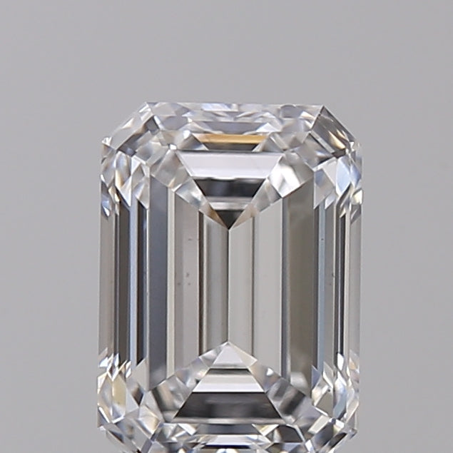 0.82 Carat Emerald Shaped, Ideal Cut, D Color, VS1 Clarity, IGI Certified Lab Grown Diamond