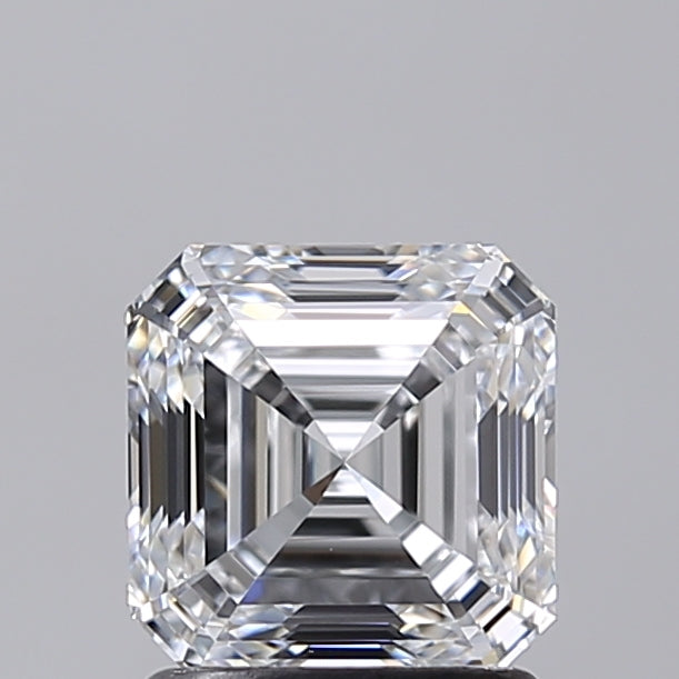 1.50 Carat Asscher Shaped, Ideal Cut, D Color, VVS2 Clarity, GIA Certified Lab Grown Diamond