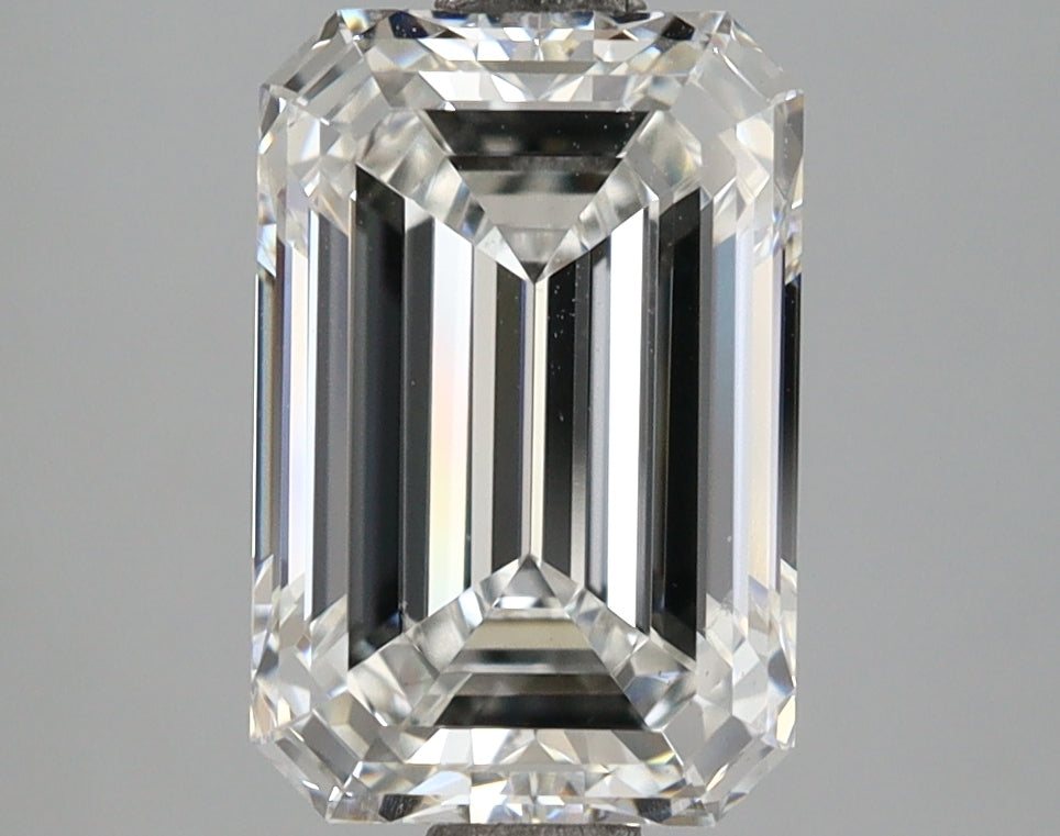 3.09 Carat Emerald Shaped, Ideal Cut, E Color, VS1 Clarity, IGI Certified Lab Grown Diamond
