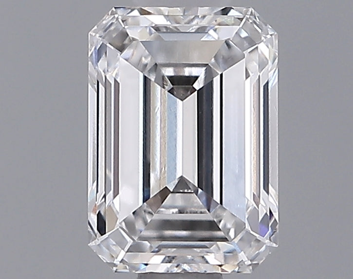 0.95 Carat Emerald Shaped, Ideal Cut, E Color, VVS2 Clarity, IGI Certified Lab Grown Diamond