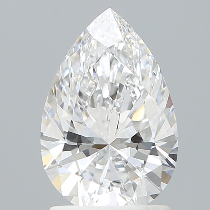 1.59 Carat Pear Shaped, Ideal Cut, D Color, VVS2 Clarity, IGI Certified Lab Grown Diamond