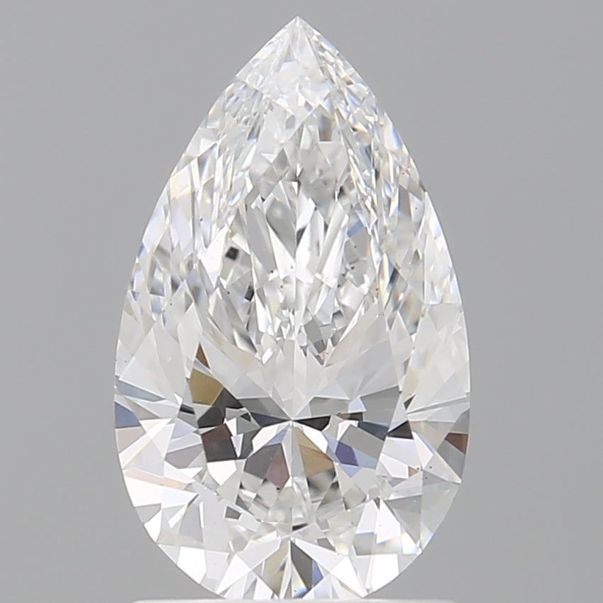 1.55 Carat Pear Shaped, Ideal Cut, E Color, VVS2 Clarity, IGI Certified Lab Grown Diamond