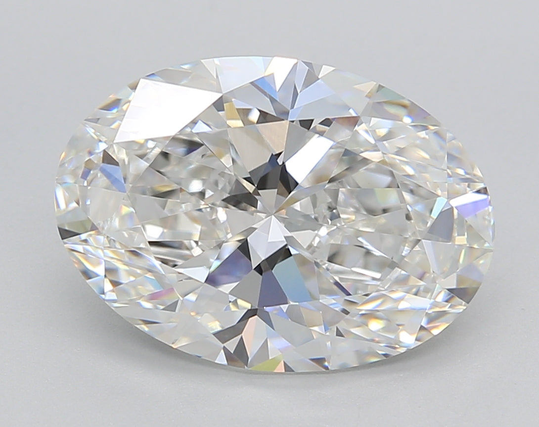 5.02 Carat Oval Shaped, Ideal Cut, E Color, VVS2 Clarity, IGI Certified Lab Grown Diamond