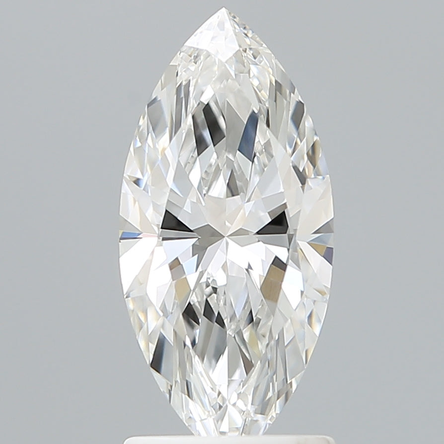 1.58 Carat Marquise Shaped, Ideal Cut, E Color, VVS2 Clarity, IGI Certified Lab Grown Diamond