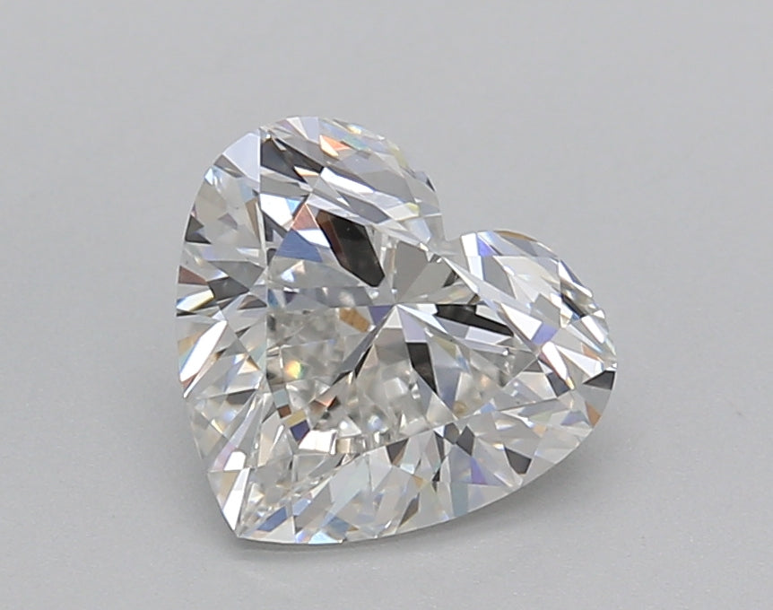 1.52 Carat Heart Shaped, Excellent Cut, F Color, VVS2 Clarity, IGI Certified Lab Grown Diamond