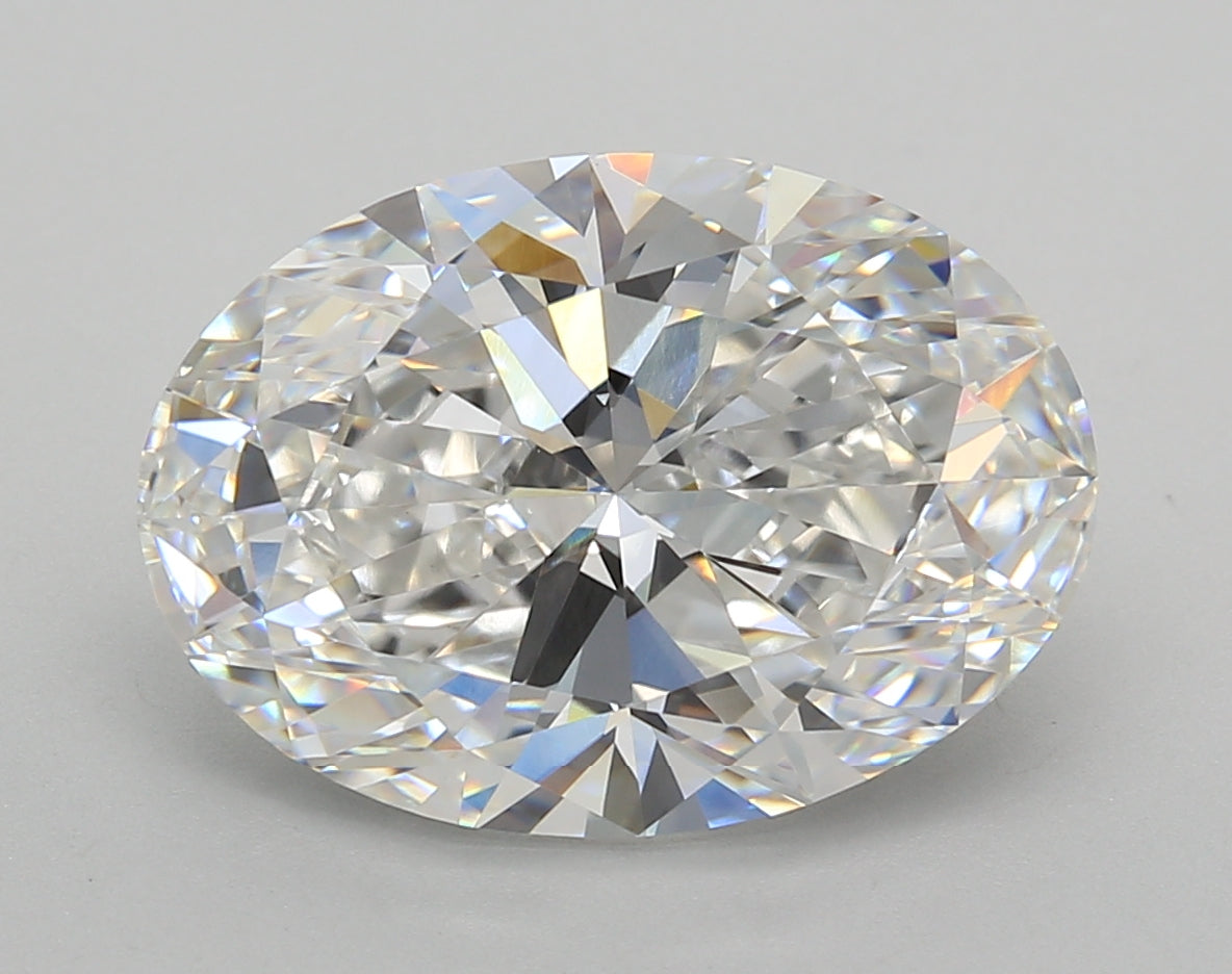 6.02 Carat Oval Shaped, Excellent Cut, E Color, VVS2 Clarity, IGI Certified Lab Grown Diamond