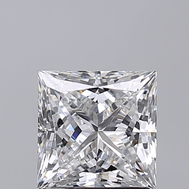 1.51 Carat Princess Shaped, Very Good Cut, E Color, VVS2 Clarity, IGI Certified Lab Grown Diamond
