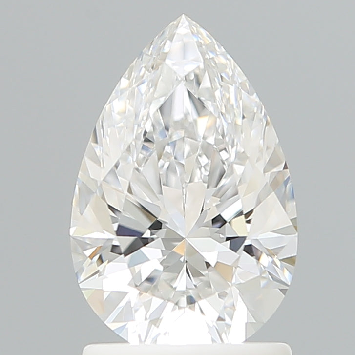 1.58 Carat Pear Shaped, Excellent Cut, D Color, VVS2 Clarity, IGI Certified Lab Grown Diamond