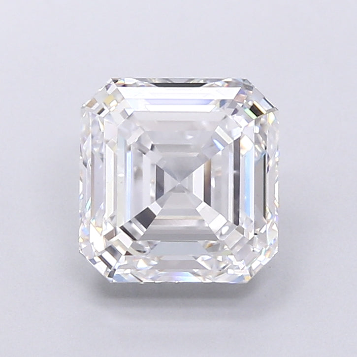 3.93 Carat Asscher Shaped, Very Good Cut, D Color, VS1 Clarity, IGI Certified Lab Grown Diamond