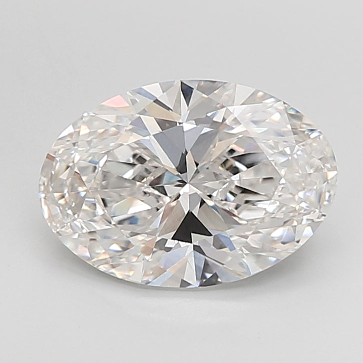 3.76 Carat Oval Shaped, Ideal Cut, F Color, VVS2 Clarity, IGI Certified Lab Grown Diamond