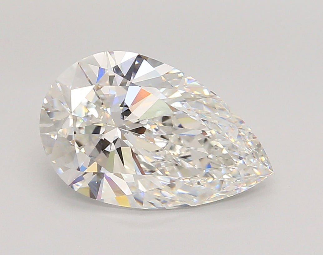 3.06 Carat Pear Shaped, Ideal Cut, E Color, VVS2 Clarity, IGI Certified Lab Grown Diamond