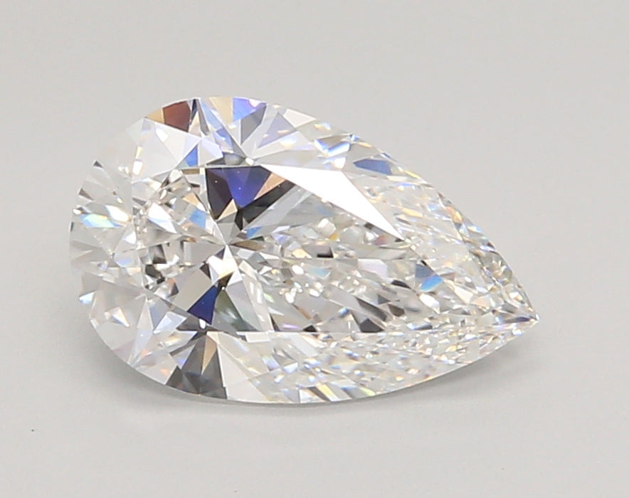 2.01 Carat Pear Shaped, Ideal Cut, E Color, VVS1 Clarity, IGI Certified Lab Grown Diamond