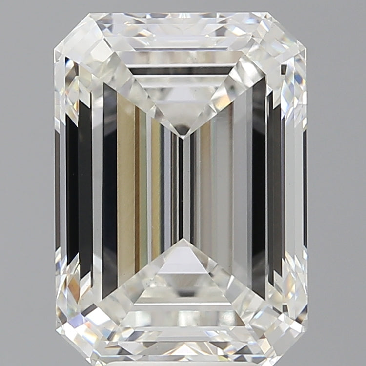 7.04 Carat Emerald Shaped, Ideal Cut, F Color, VVS2 Clarity, IGI Certified Lab Grown Diamond