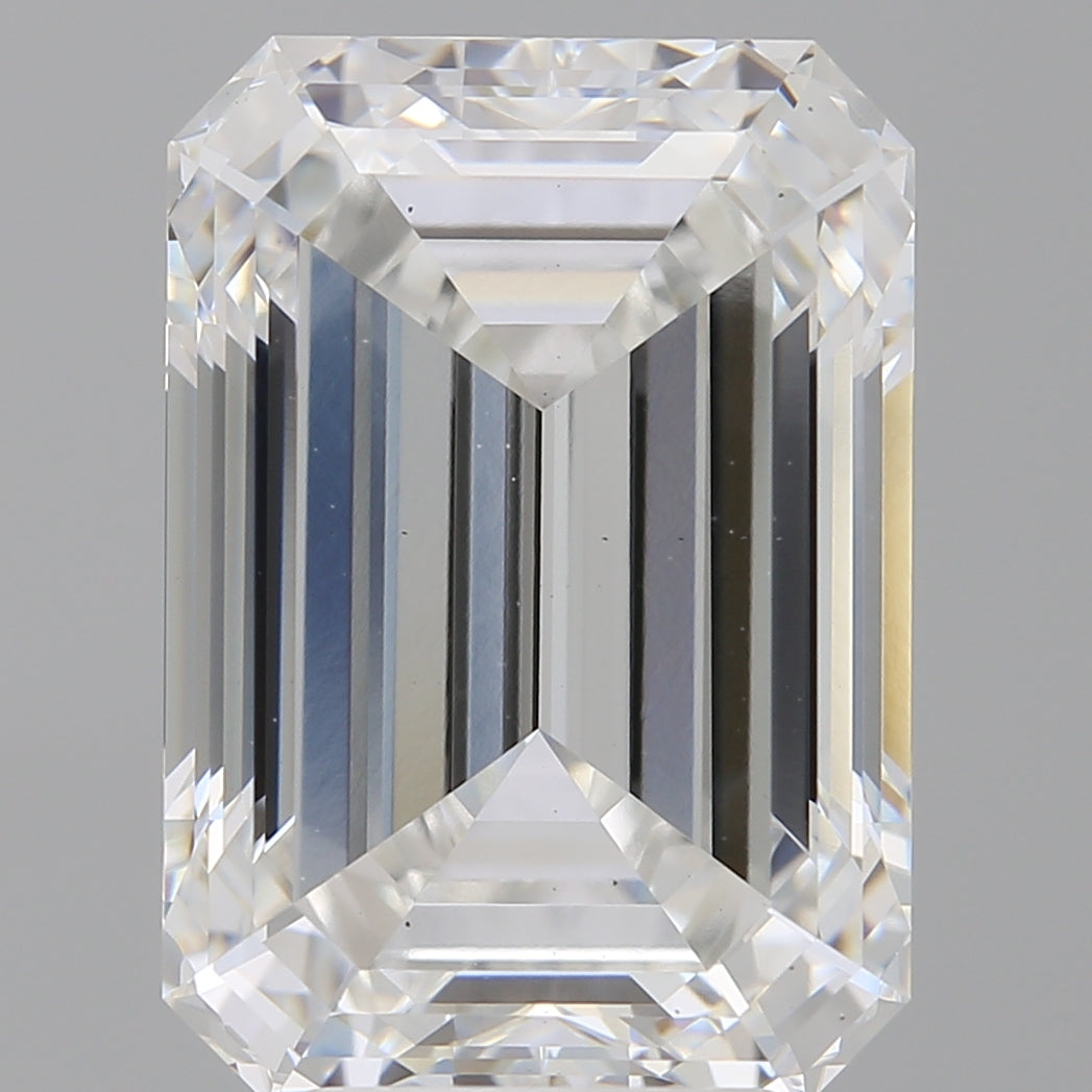 5.61 Carat Emerald Shaped, Ideal Cut, E Color, VS1 Clarity, IGI Certified Lab Grown Diamond