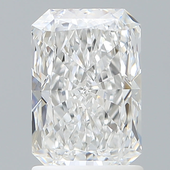 1.58 Carat Radiant Shaped, Ideal Cut, D Color, VVS2 Clarity, IGI Certified Lab Grown Diamond
