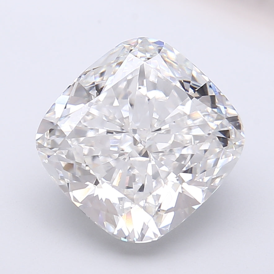 6.05 Carat Cushion Shaped, Very Good Cut, E Color, VVS2 Clarity, IGI Certified Lab Grown Diamond