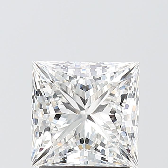 2.07 Carat Princess Shaped, Ideal Cut, F Color, VS1 Clarity, IGI Certified Lab Grown Diamond