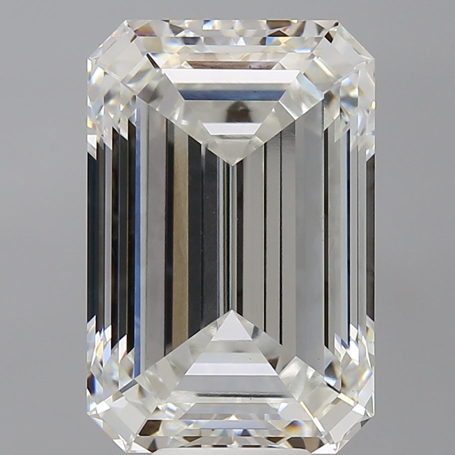 10.55 Carat Emerald Shaped, Ideal Cut, F Color, VVS2 Clarity, IGI Certified Lab Grown Diamond