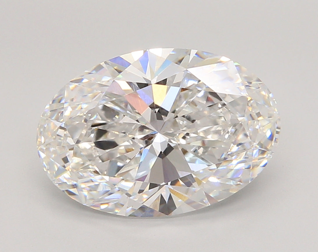 5.05 Carat Oval Shaped, Ideal Cut, E Color, VVS2 Clarity, IGI Certified Lab Grown Diamond