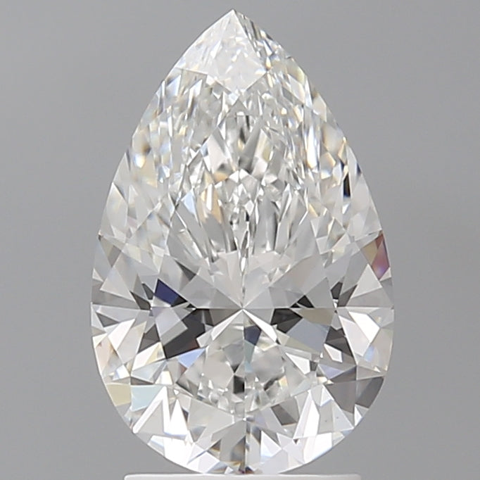 2.52 Carat Pear Shaped, Ideal Cut, E Color, VVS2 Clarity, IGI Certified Lab Grown Diamond