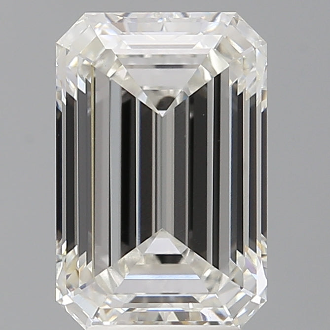 4.07 Carat Emerald Shaped, Ideal Cut, F Color, VVS2 Clarity, IGI Certified Lab Grown Diamond