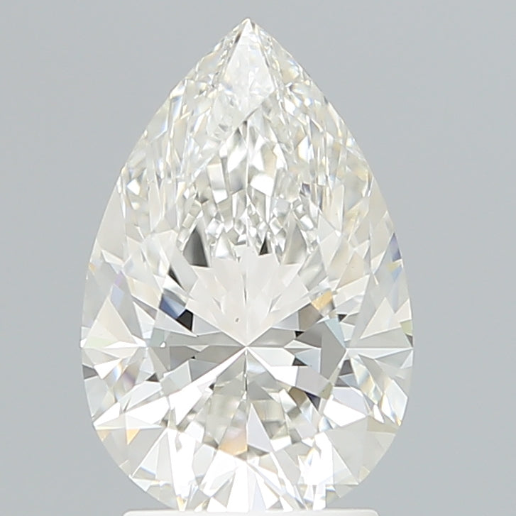 2.59 Carat Pear Shaped, Excellent Cut, F Color, VVS2 Clarity, IGI Certified Lab Grown Diamond