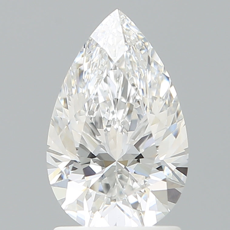 1.67 Carat Pear Shaped, Excellent Cut, D Color, VVS2 Clarity, IGI Certified Lab Grown Diamond