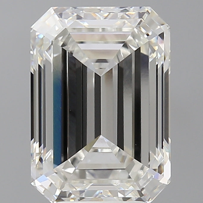 5.41 Carat Emerald Shaped, Excellent Cut, F Color, VVS2 Clarity, IGI Certified Lab Grown Diamond