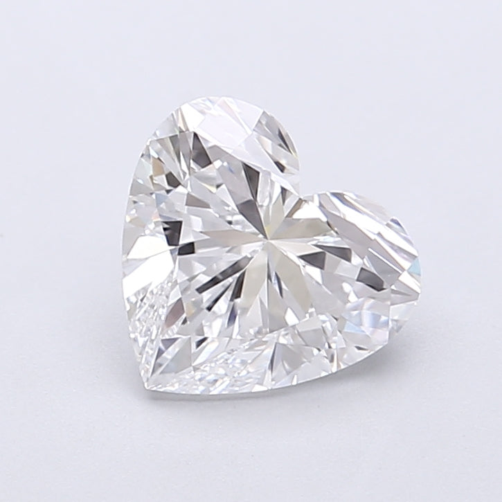 1.54 Carat Heart Shaped, Very Good Cut, D Color, VVS2 Clarity, IGI Certified Lab Grown Diamond