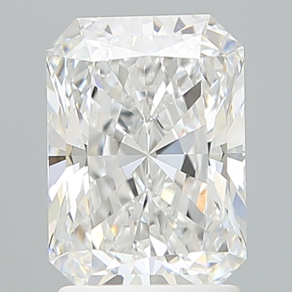 2.10 Carat Radiant Shaped, Ideal Cut, D Color, VVS2 Clarity, IGI Certified Lab Grown Diamond