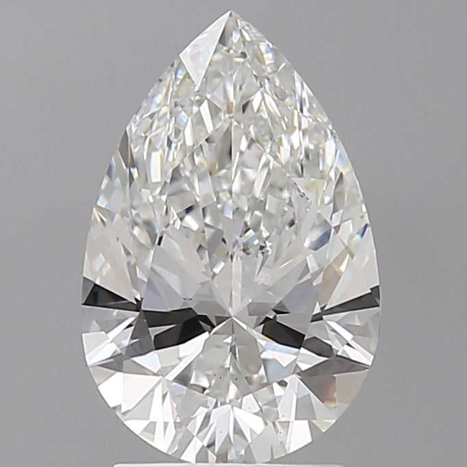 2.52 Carat Pear Shaped, Ideal Cut, E Color, VS1 Clarity, IGI Certified Lab Grown Diamond