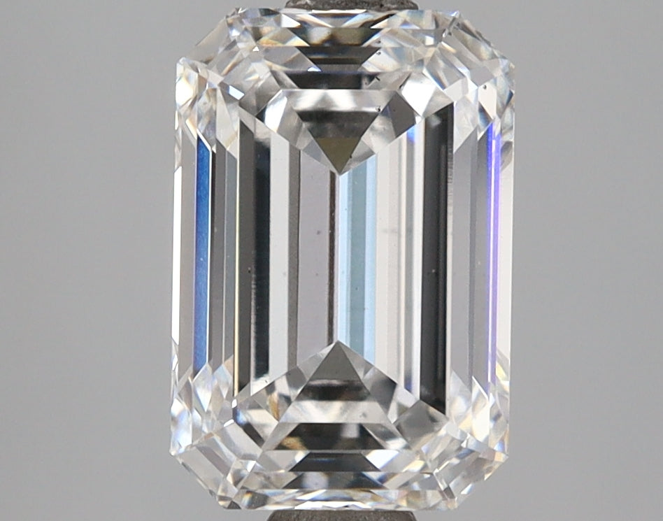 3.01 Carat Emerald Shaped, Ideal Cut, E Color, VS2 Clarity, IGI Certified Lab Grown Diamond