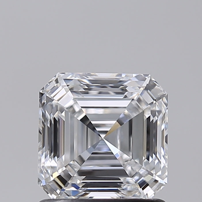 1.08 Carat Asscher Shaped, Ideal Cut, D Color, VS2 Clarity, IGI Certified Lab Grown Diamond