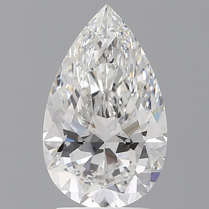 2.60 Carat Pear Shaped, Ideal Cut, E Color, VS1 Clarity, IGI Certified Lab Grown Diamond
