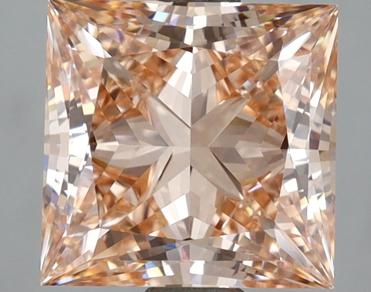 3.08 Carat Princess Shaped, Ideal Cut, VVS2 Clarity, IGI Certified Lab Grown Diamond