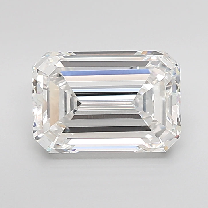 3.57 Carat Emerald Shaped, Excellent Cut, F Color, VVS2 Clarity, IGI Certified Lab Grown Diamond