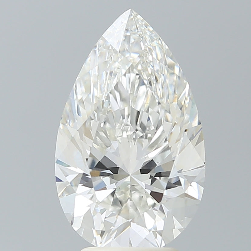 4.33 Carat Pear Shaped, Excellent Cut, G Color, VS1 Clarity, IGI Certified Lab Grown Diamond