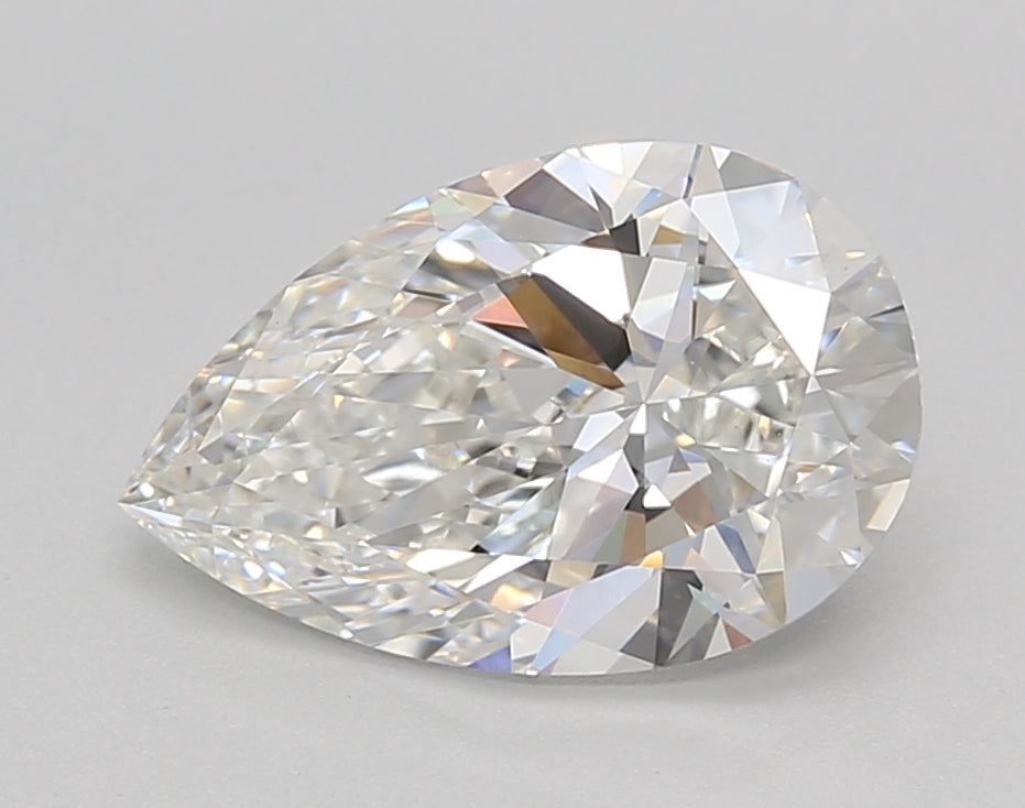2.22 Carat Pear Shaped, Excellent Cut, F Color, VVS2 Clarity, IGI Certified Lab Grown Diamond
