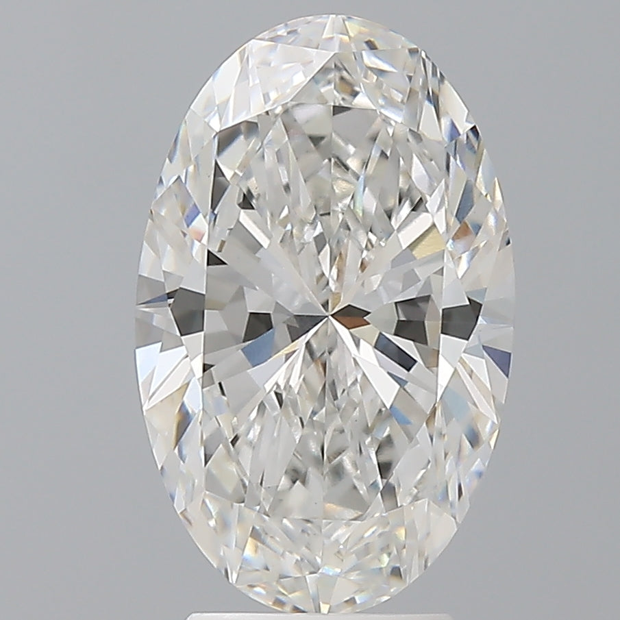 3.60 Carat Oval Shaped, Ideal Cut, F Color, VVS2 Clarity, IGI Certified Lab Grown Diamond