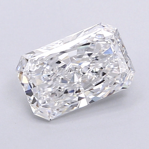 0.91 Carat Radiant Shaped, Very Good Cut, D Color, VVS1 Clarity, IGI Certified Lab Grown Diamond