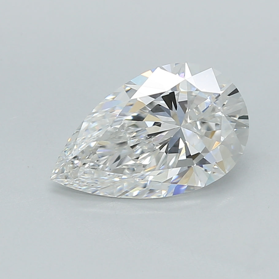 1.55 Carat Pear Shaped, Ideal Cut, E Color, VVS1 Clarity, IGI Certified Lab Grown Diamond