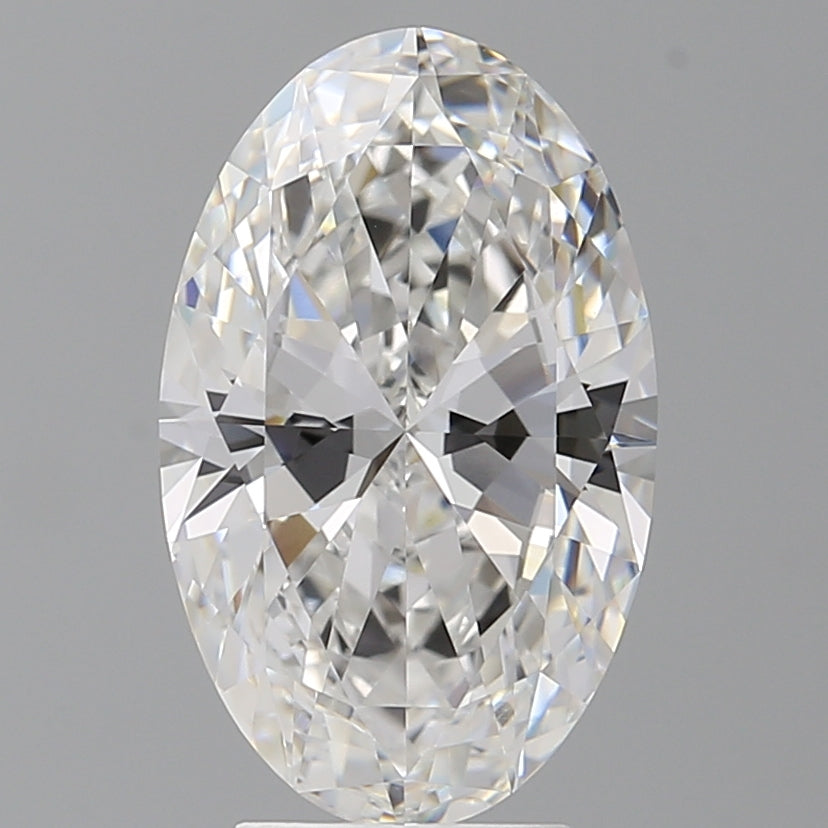 4.05 Carat Oval Shaped, Ideal Cut, E Color, VVS2 Clarity, IGI Certified Lab Grown Diamond